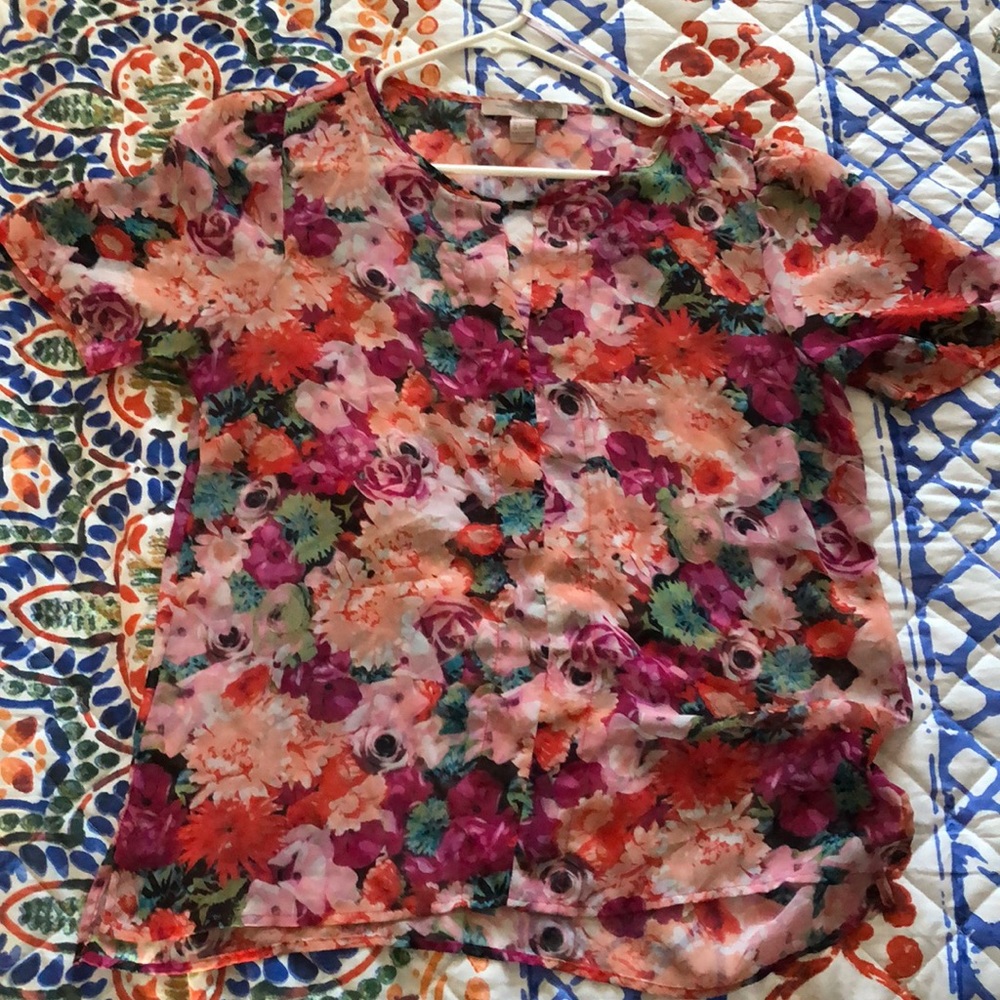 Floral sheer blouse